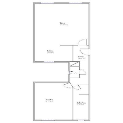 PLAN A vendre appartement 2 pièces de 42 m² rénové quartier Joliette 13002 Marseille  - Investissement locatif