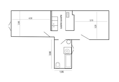A vendre dans bel immeuble atypique dans le célèbre quartier du Panier appartement 2 pièces idéal pour un investissement locatif 13002 Marseille